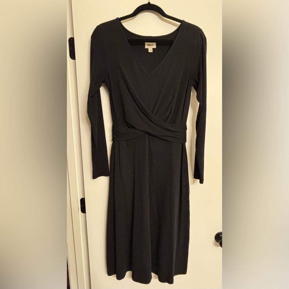 Pact Black Long Sleeve Dress